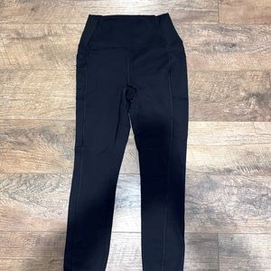 RBX black womens leggings, with side pockets